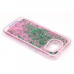 Wholesale Samsung Galaxy S6 Edge Glitter Shake Shake Star Dust Case (Pink Green)